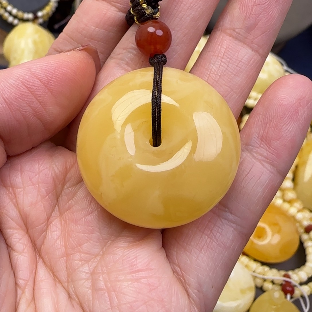 蜜蜡颈饰未镶嵌天然蜜蜡