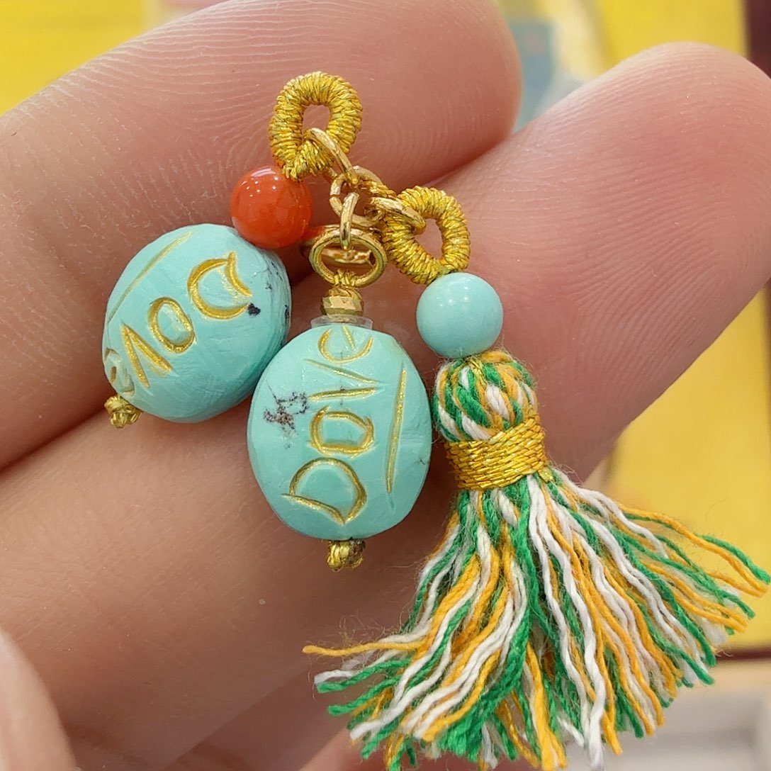 绿松石18K金镶嵌珠宝奇石