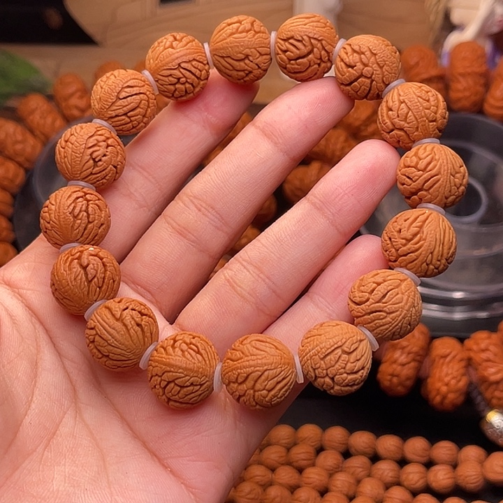 手串桃核精品绣球手串1.5