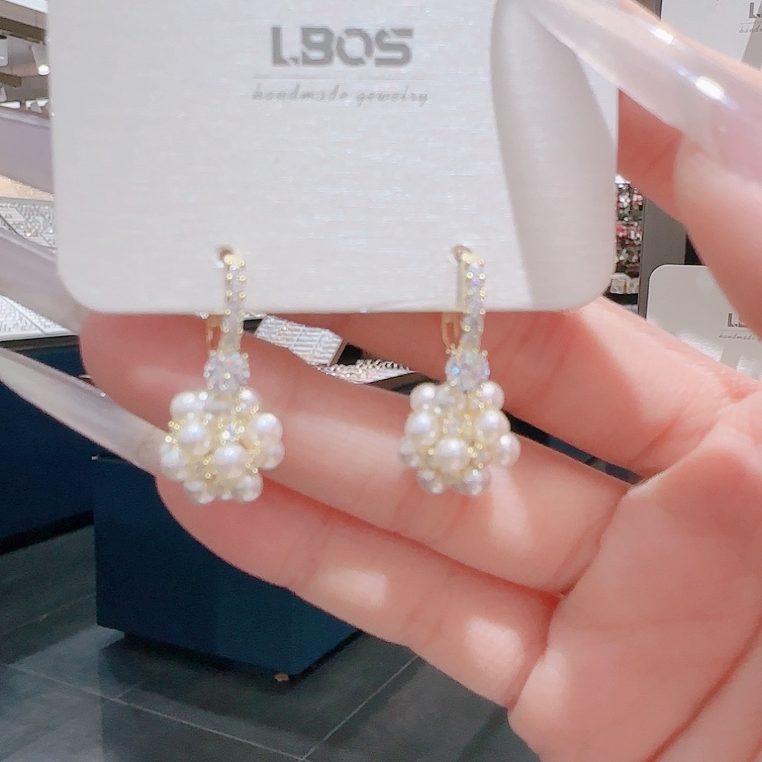 锆石铜合金925银耳环