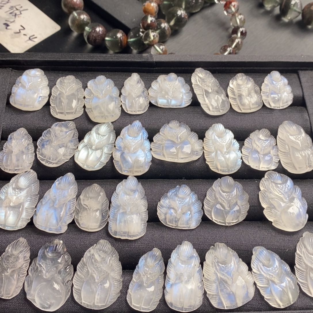 水晶手链未镶嵌克10蓝月光九尾狐