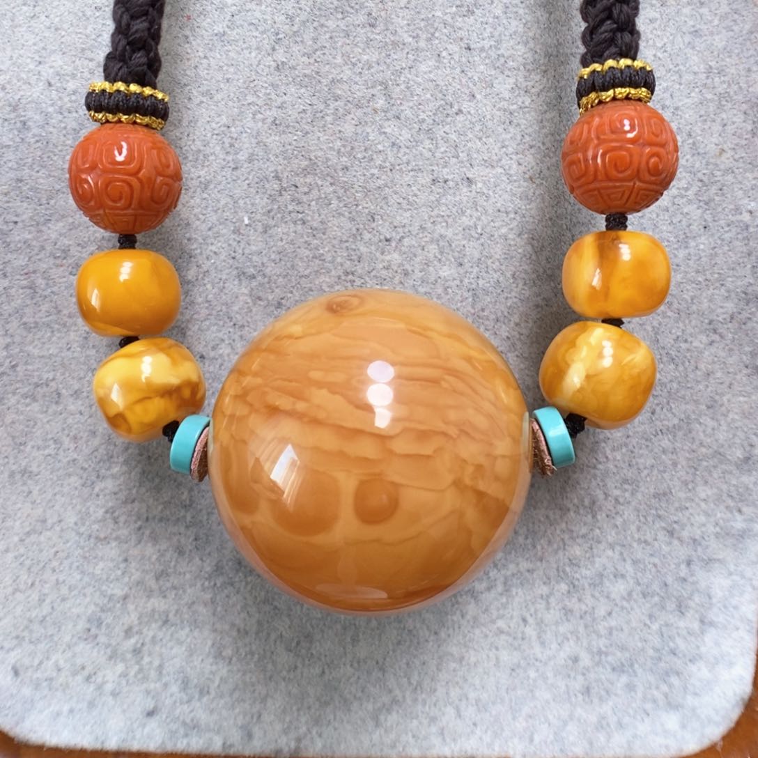 蜜蜡颈饰未镶嵌蜜蜡