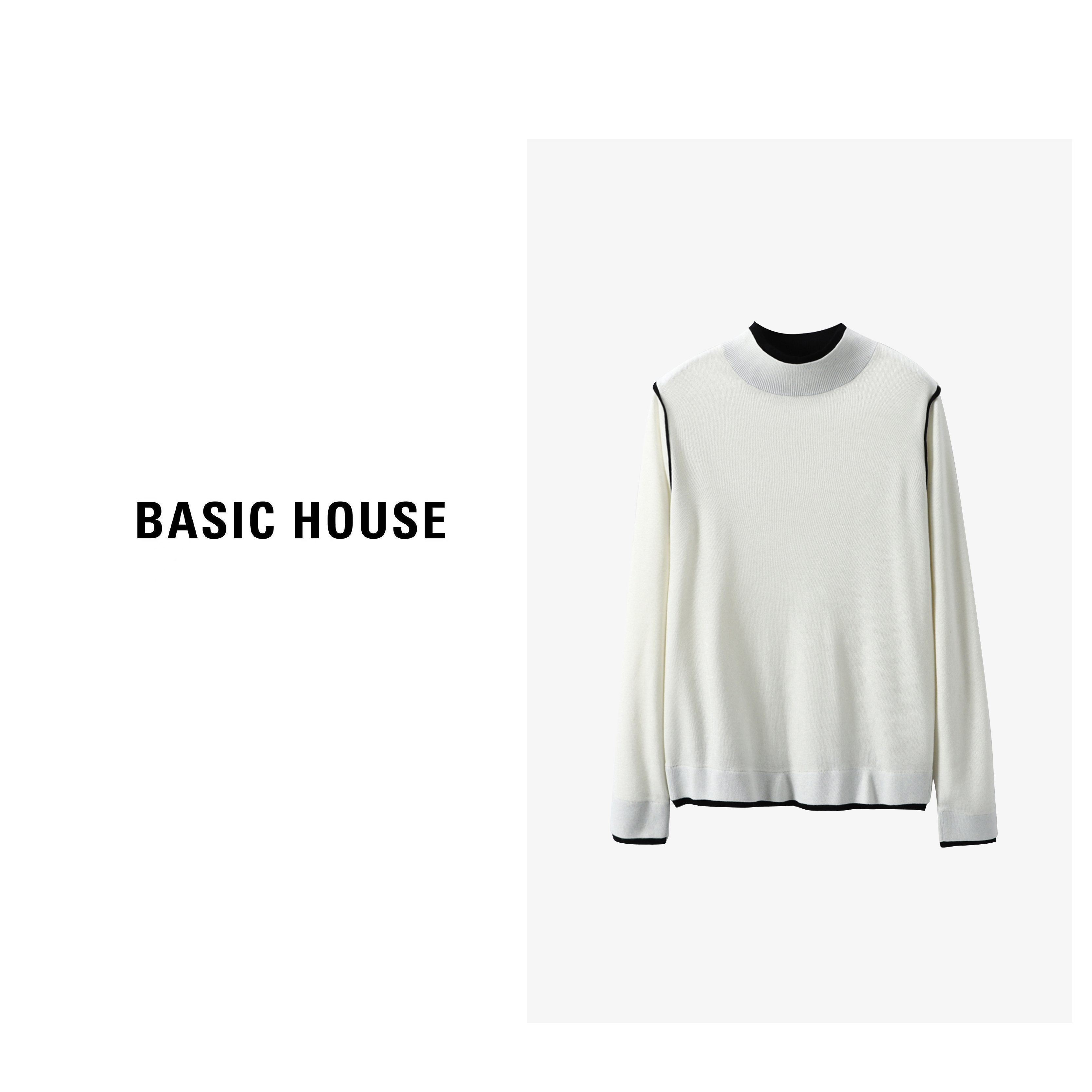 【赵老板专享】Basic House/百家好百搭休闲舒适羊毛衫-B0623H5V442