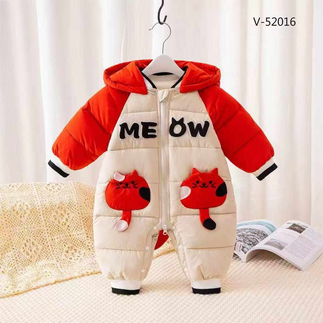 【蓝色王国】冬季爬服外套拉链卡通斜襟单排扣冬款秋冬