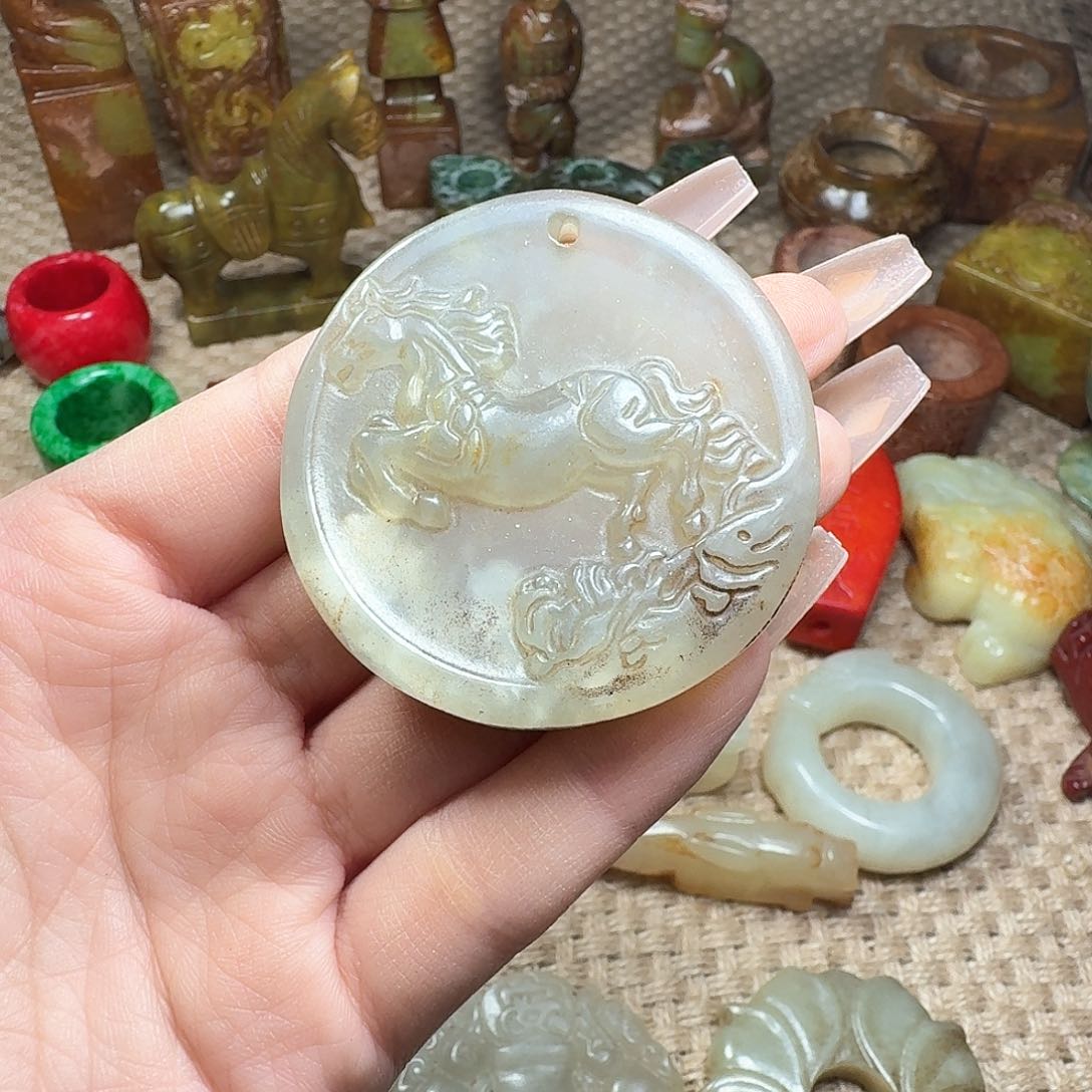白玉菩提吊坠挂件