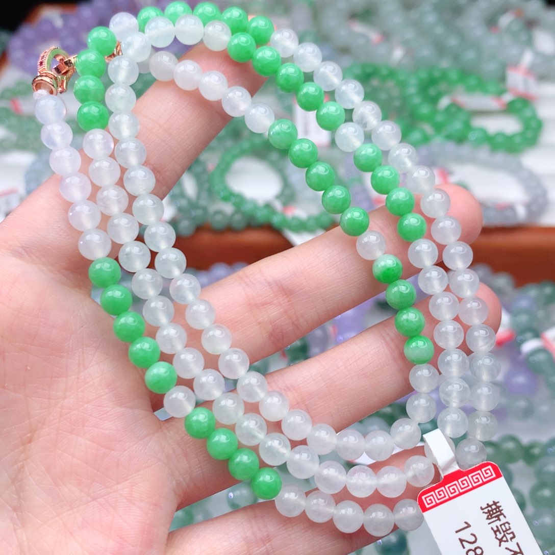 翡翠手链未镶嵌翡翠5.4mm