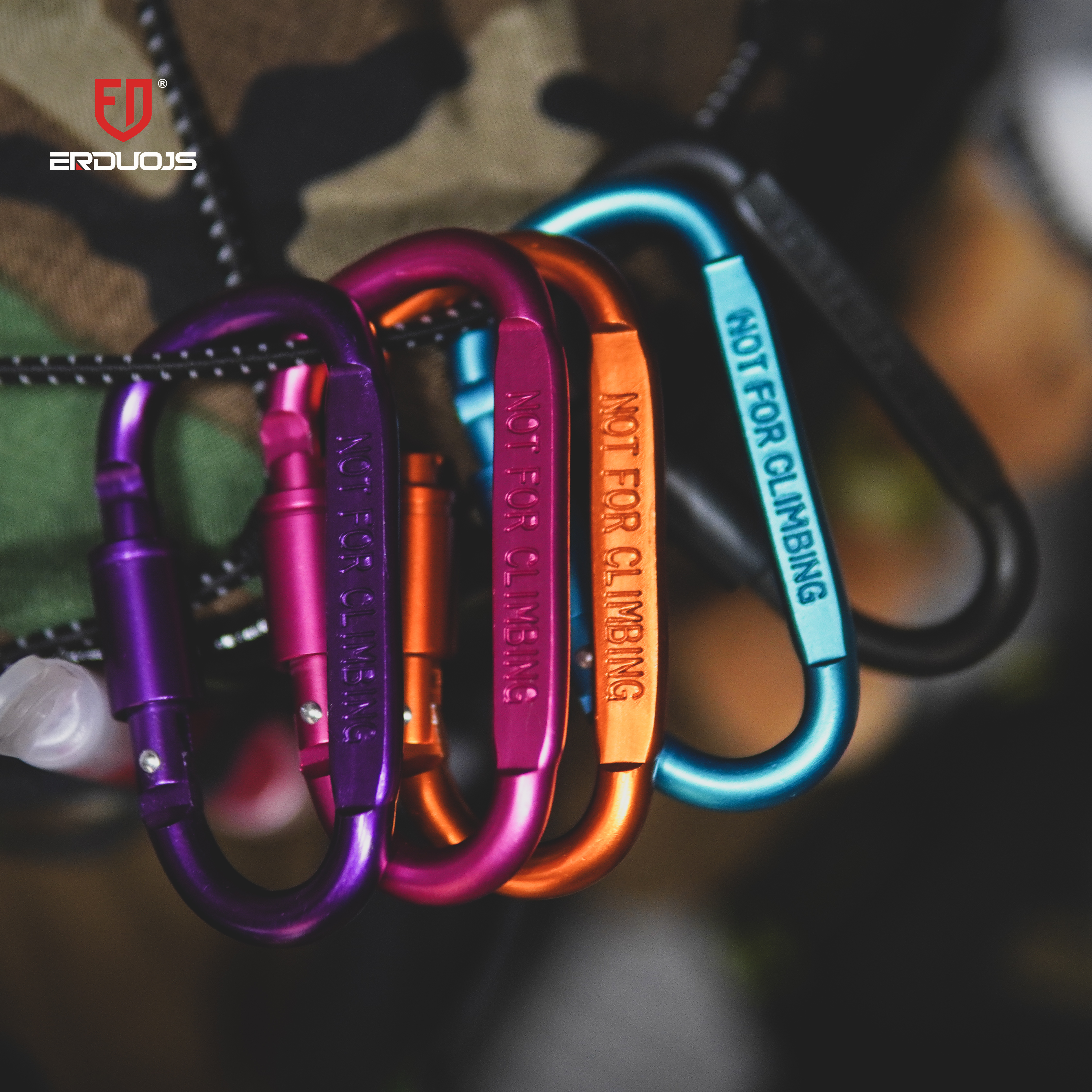 尔多君事 彩色D型加粗登山扣户外用品运动背包扣锁扣8字扣安全扣