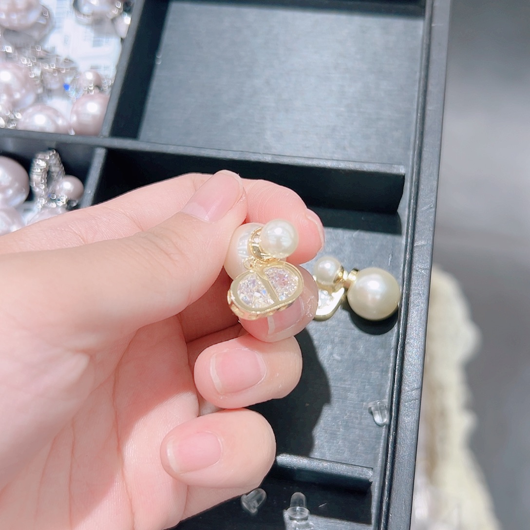 锆石纯铜合金耳环