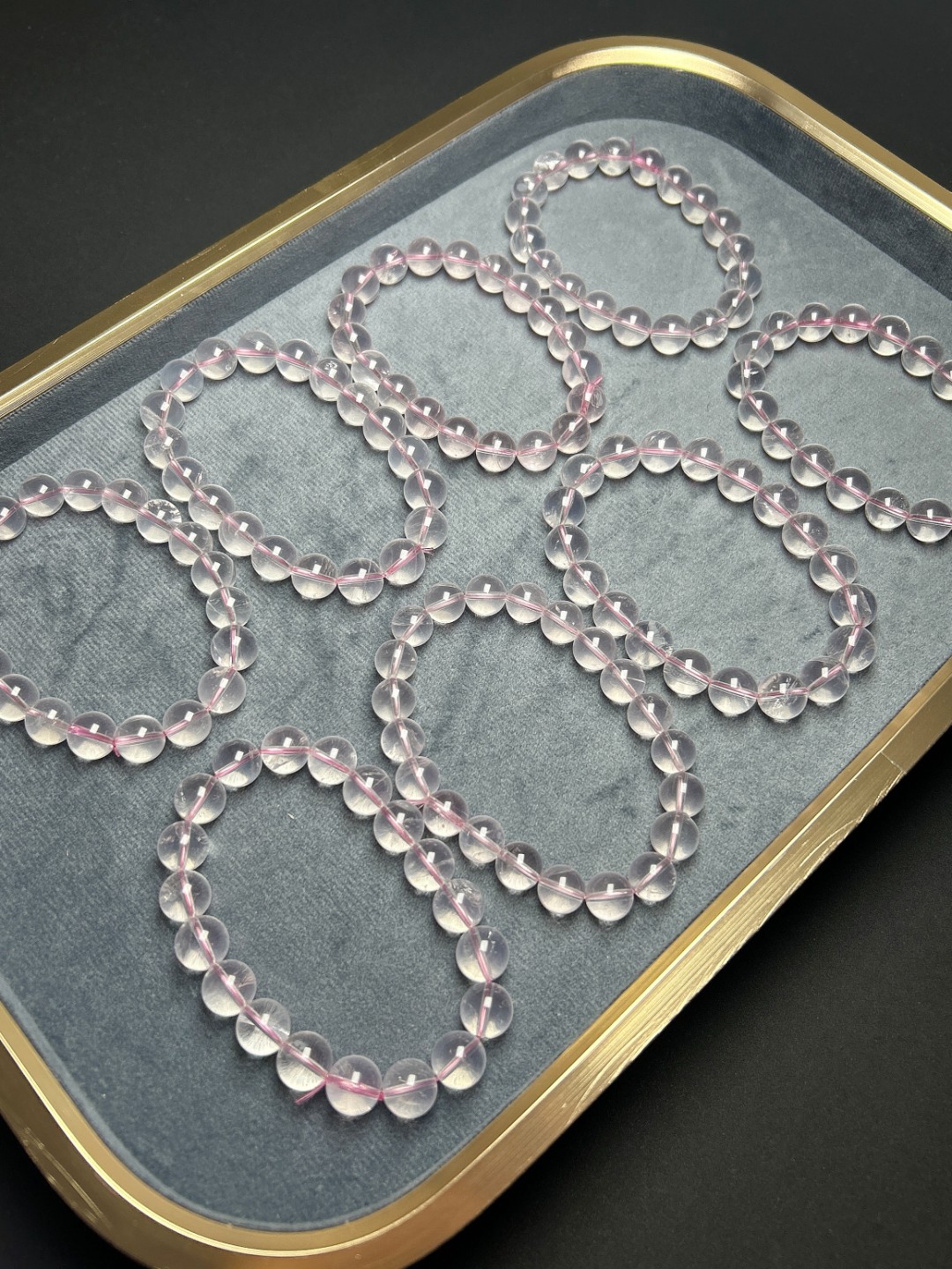 9190-纯净体粉水晶手串8MM (拍一发一 多样性发货）