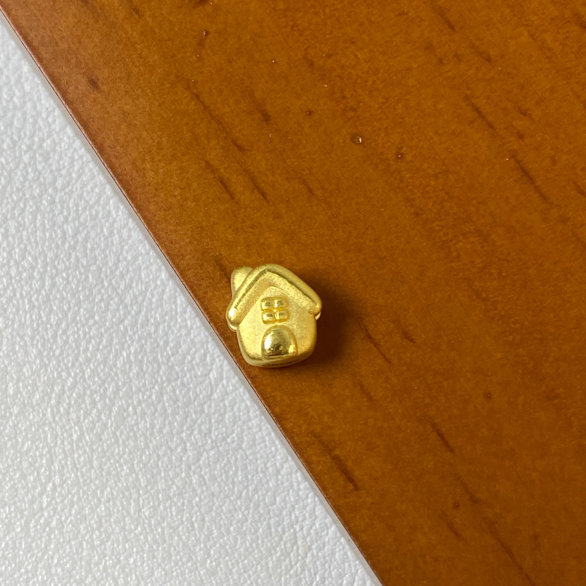 黄金足金999小克重转运珠手链配件房子083