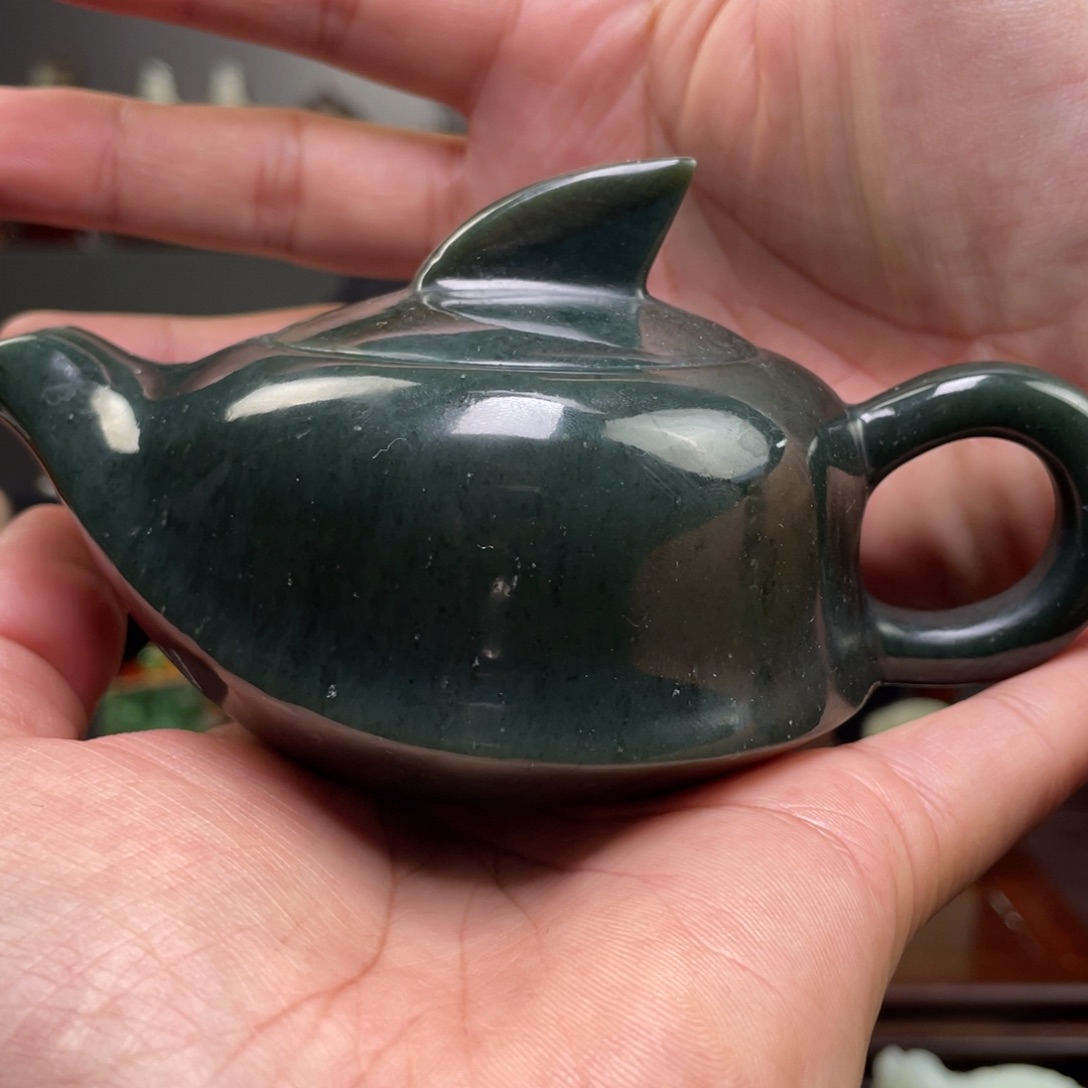 未镶嵌和田玉挂件和田玉茶壶未镶嵌