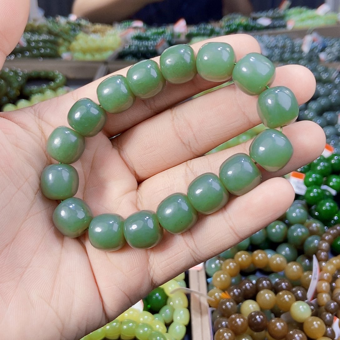 手串未镶嵌和田玉纯天然卡14新疆且末料且末蓝手串多样性发一