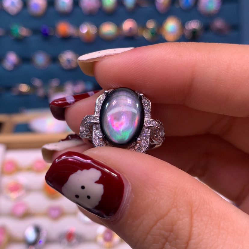 【闪购商品】欧泊戒指款式银S925镶嵌p****y