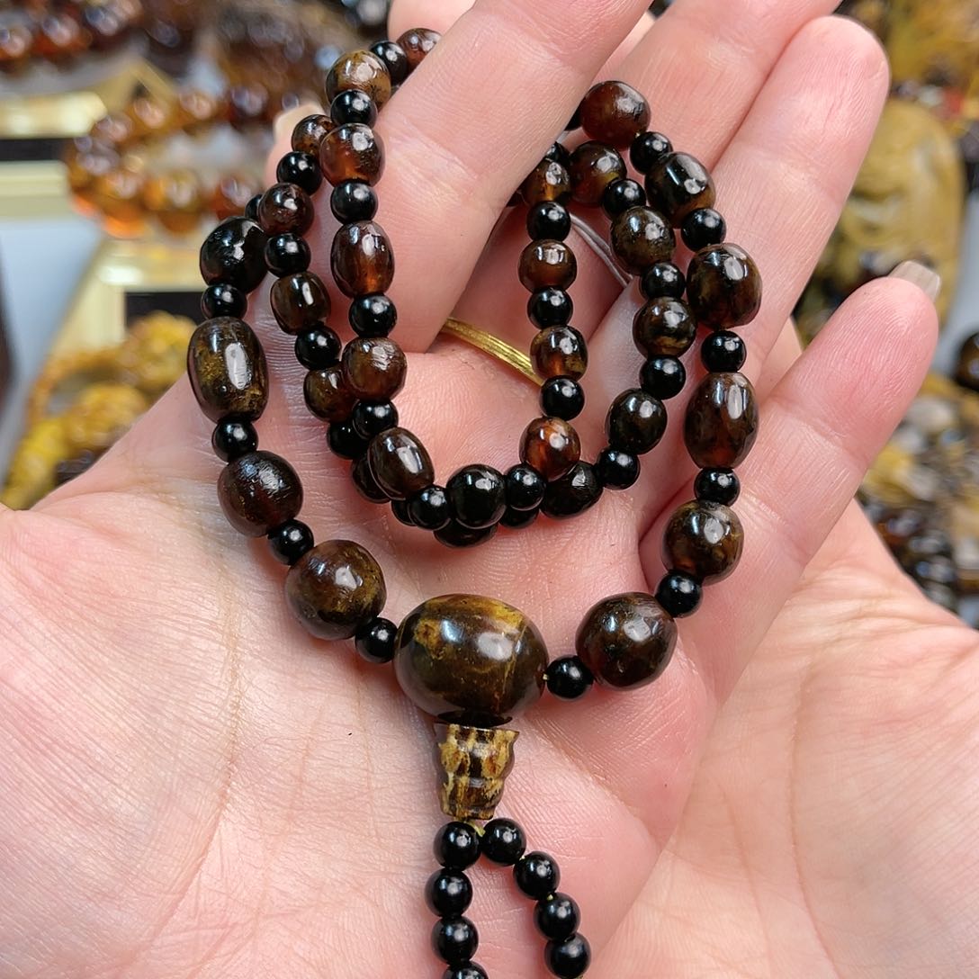 琥珀手链未镶嵌缅甸琥珀项链根珀