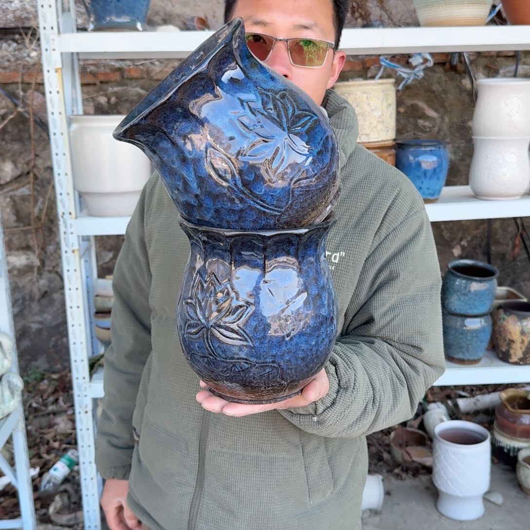 紫砂花盆瑕疵91两个两个