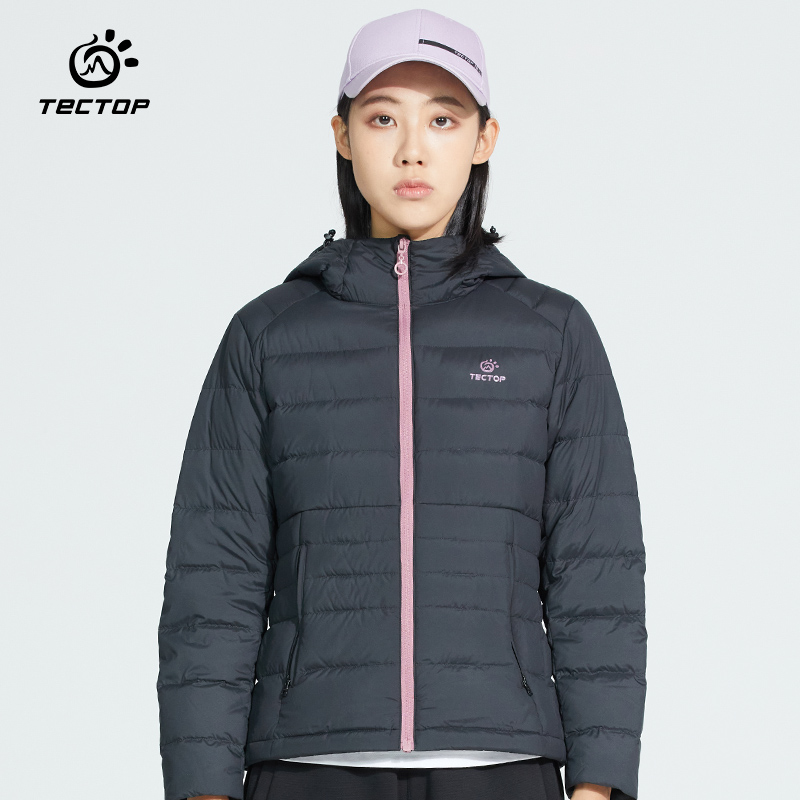 TECTOP/探拓女子冬季户外百搭防风保暖轻薄短款羽绒服1235208YR