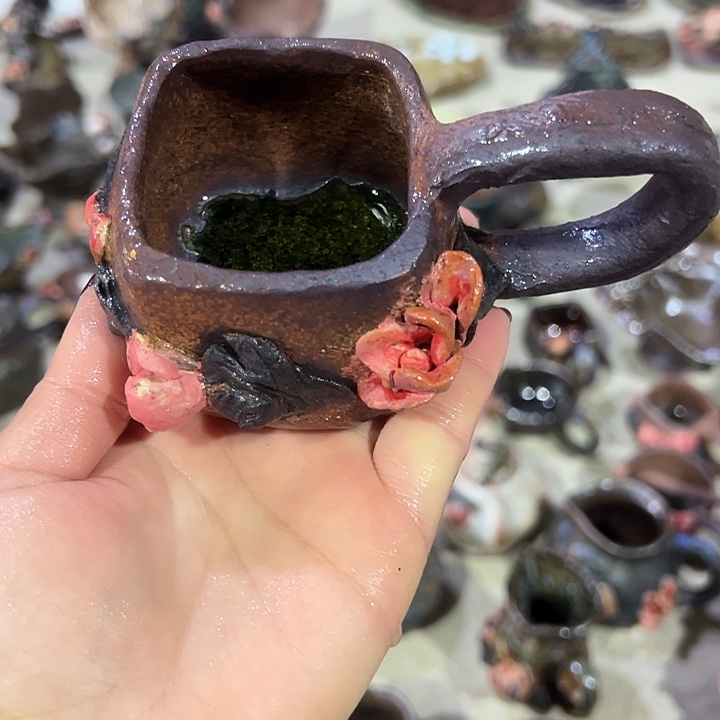 杯子粗陶手工高温花器