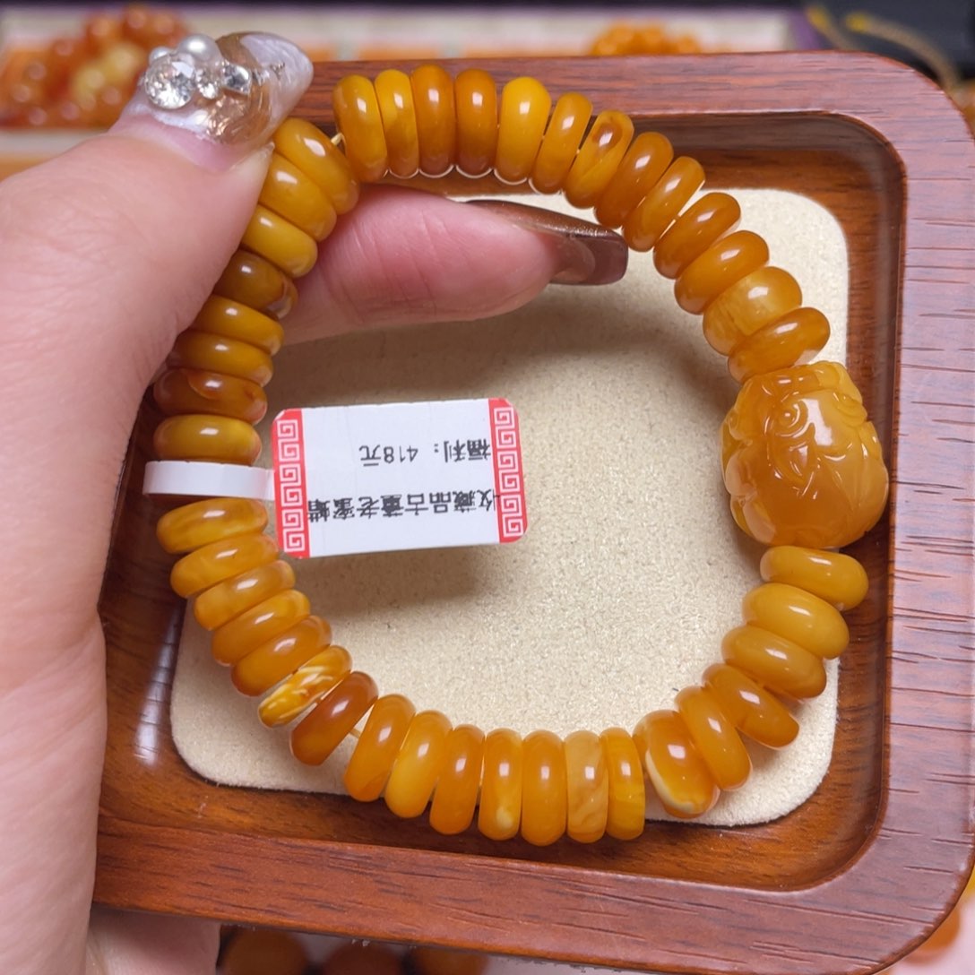 未镶嵌蜜蜡手链手串