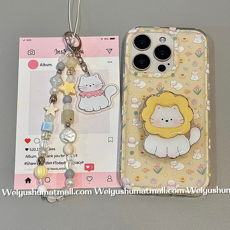太阳花小猫适用苹果华为vivo小米oppo女iphone15/16/14手机壳