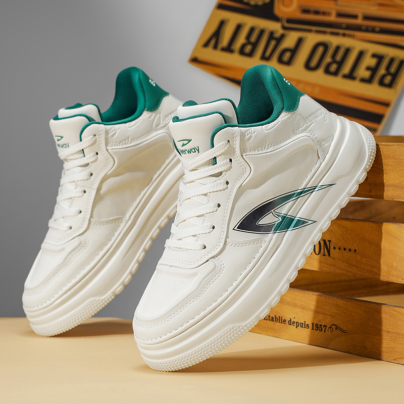 Deerway/德尔惠中帮休闲鞋板鞋小白鞋高帮鞋潮鞋男保暖鞋支撑透气