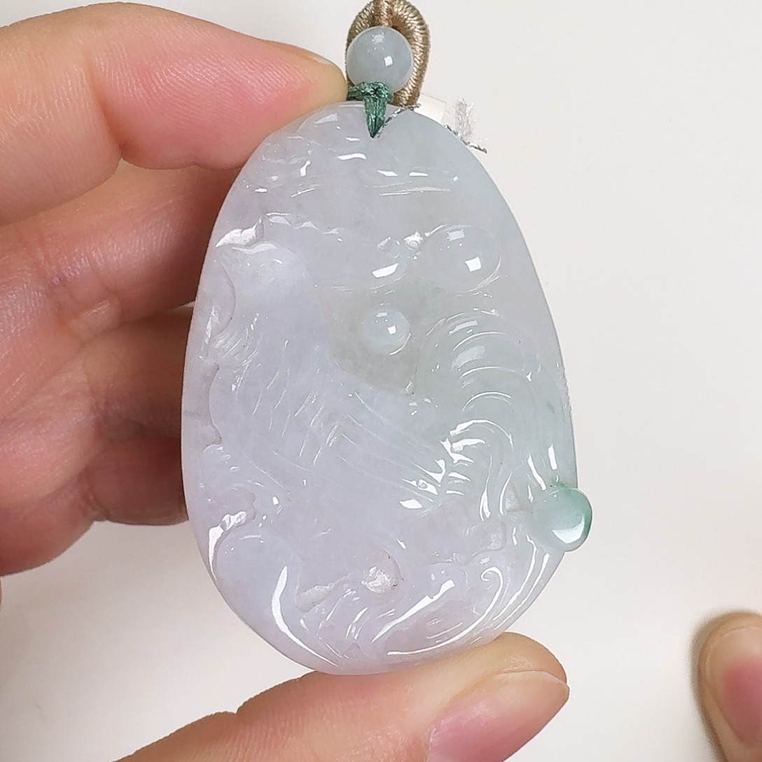 翡翠颈饰未镶嵌鸡牌