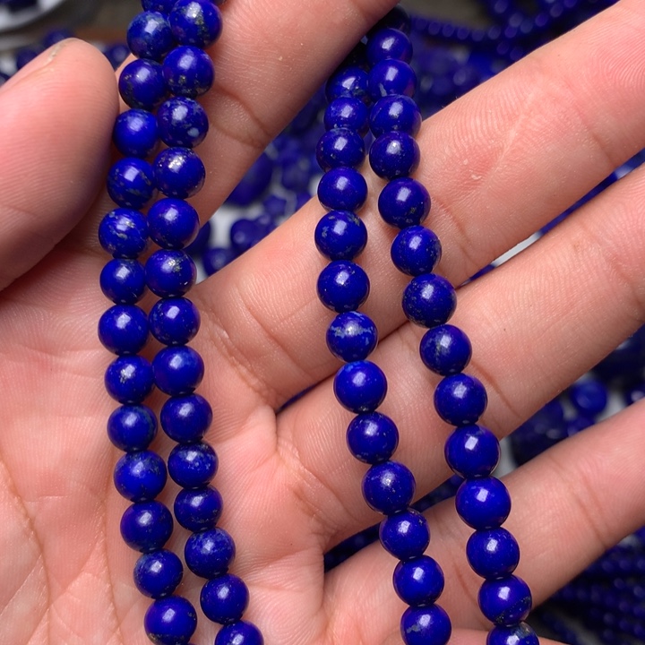 青金石未镶嵌6mm佛链3圈