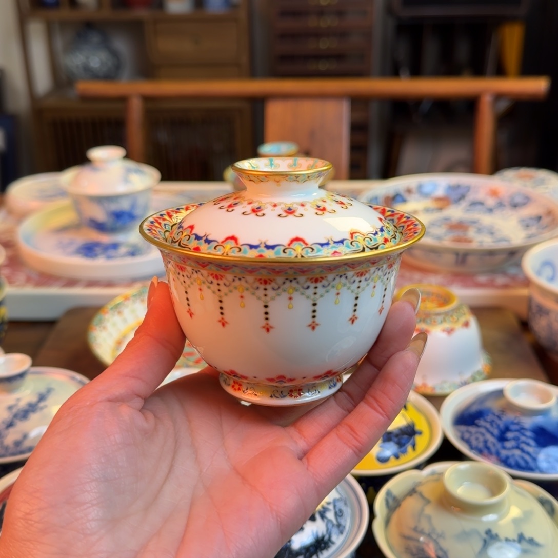 杯胖*星重工三件套盖碗加杯子加壶乘