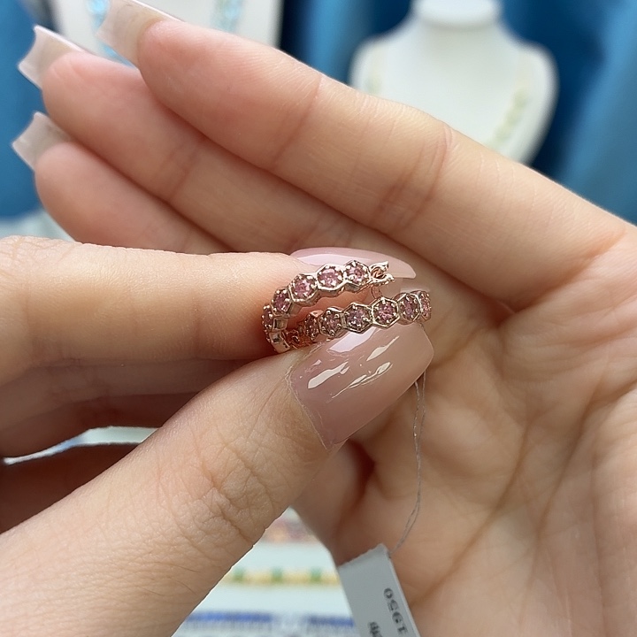 碧玺耳饰银S925镶嵌