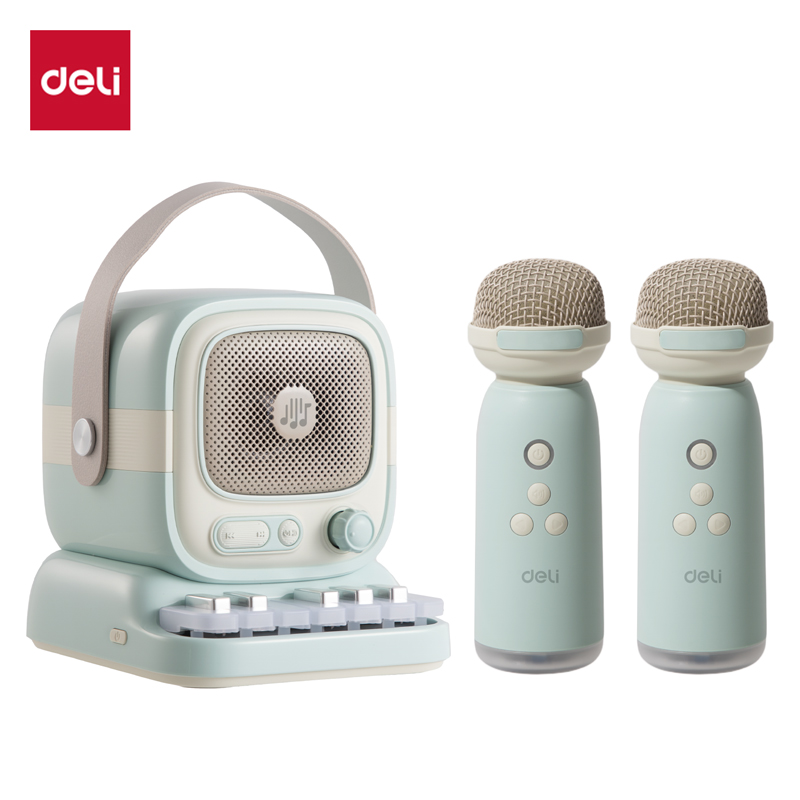 【直播】得力LT300B扩音器K歌音响麦克风话筒唱歌家庭卡拉OK音箱
