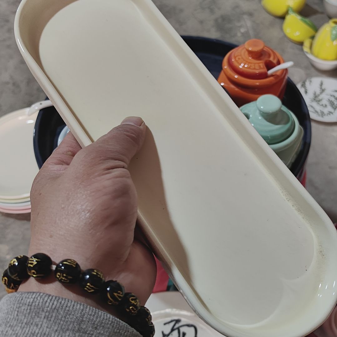 陶瓷便携款?瑕疵奶白托