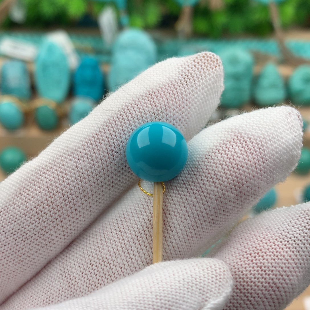 绿松石配饰未镶嵌圆珠卡11.4