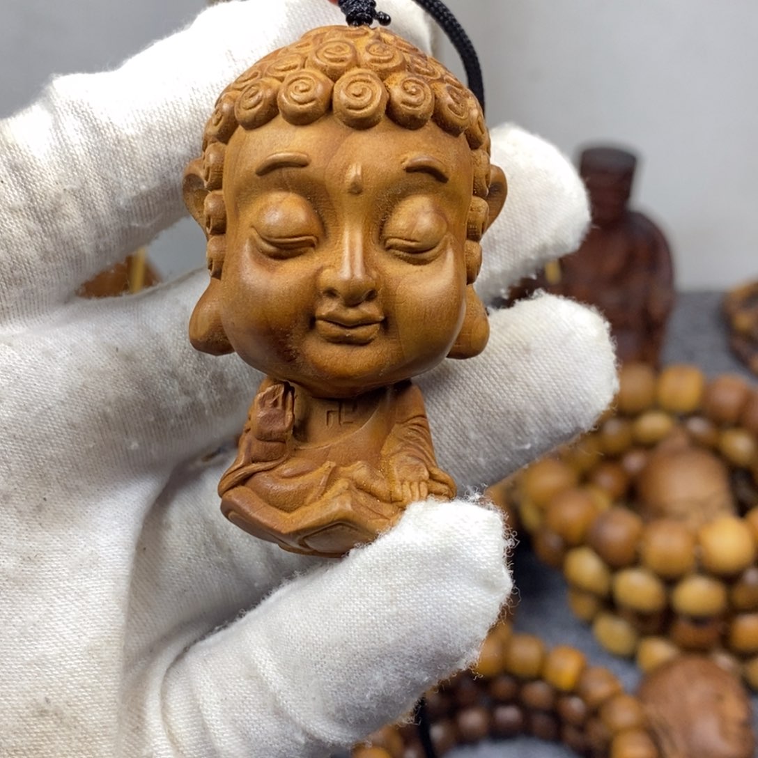 檀香木手串/手链向*花老山檀香大日如来焦糖