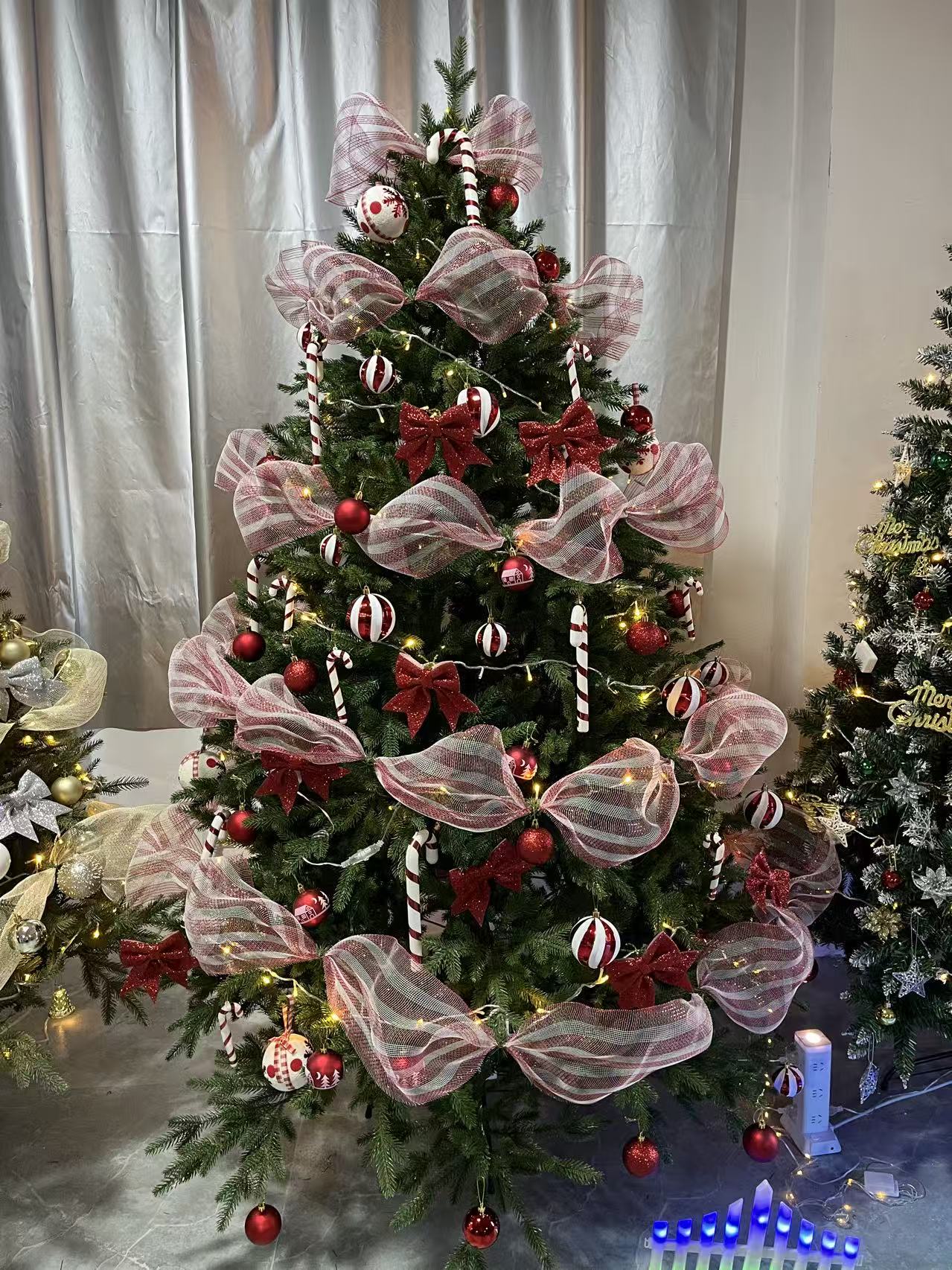 圣诞厂家直销 PE混合红色糖果系列圣诞装饰家庭用圣诞树