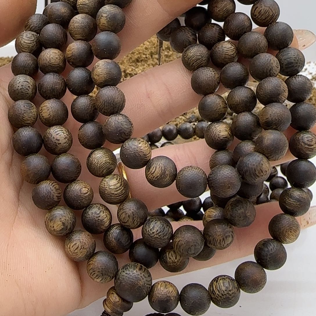 手串沉香乌身老料精品0.8规格30克➕999沉108颗