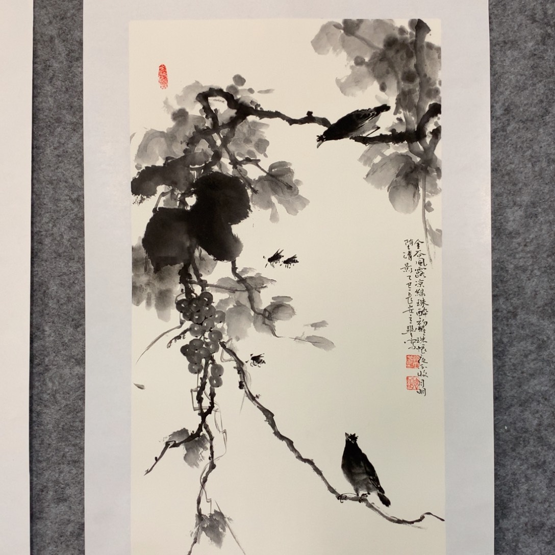 国画花鸟作品写意