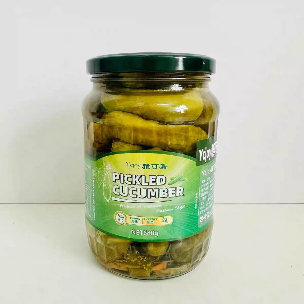 雅可嘉俄式酸黄瓜奶酪芥末小泡菜咸菜下饭酱腌菜汉堡西餐烤肉配料