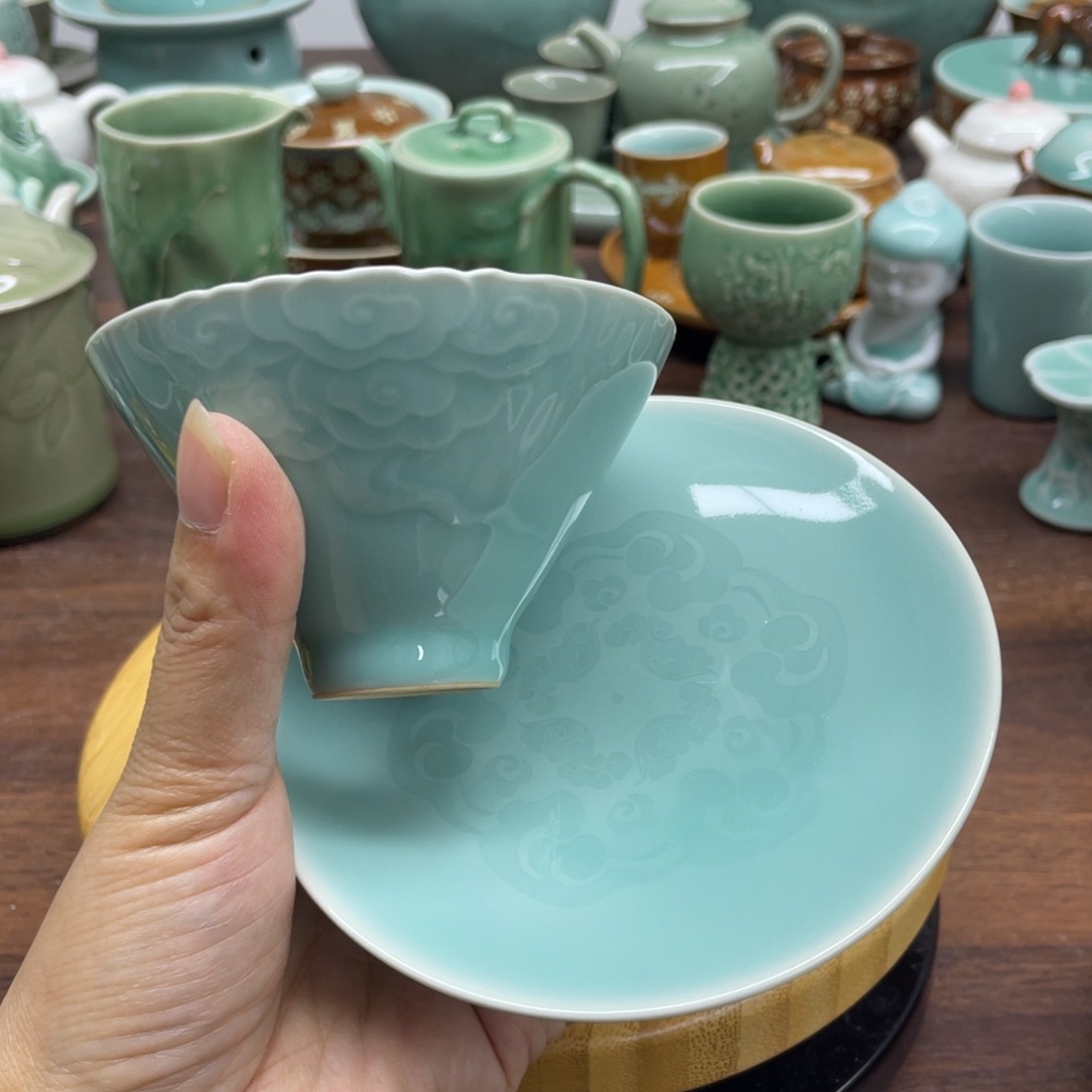 特价福利一杯一垫青瓷