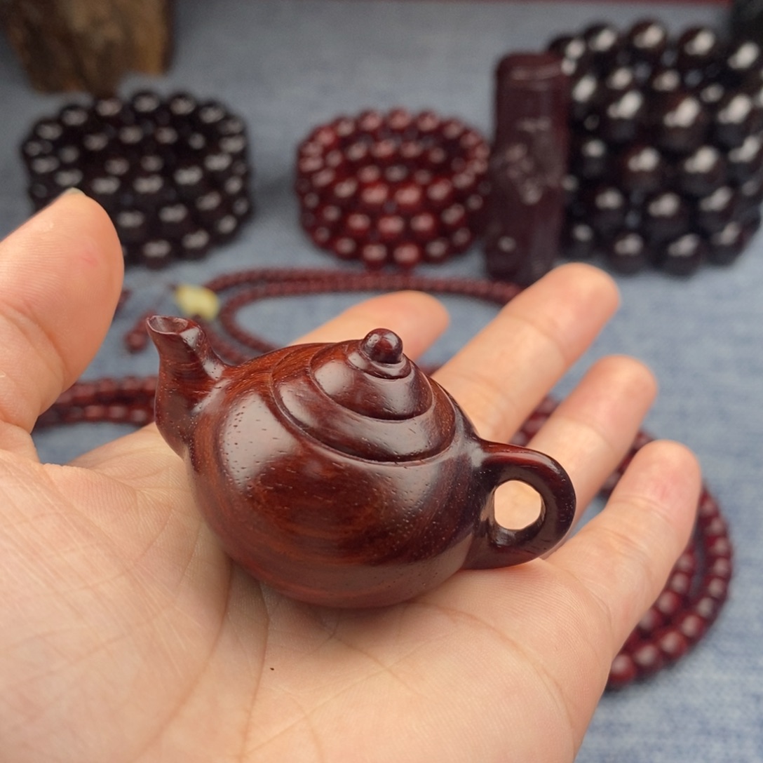 小叶紫檀把件把把壶