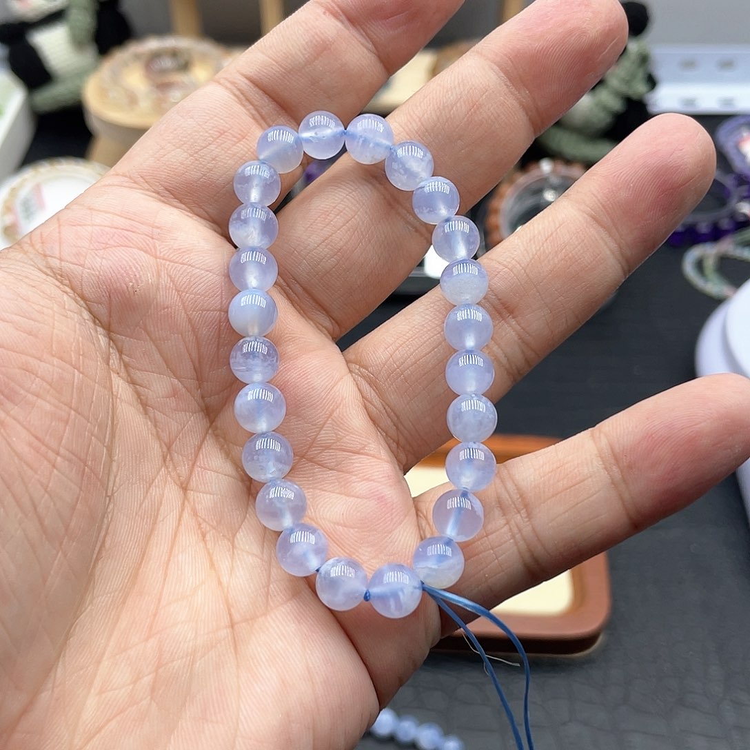 水晶手链未镶嵌蓝纹玛瑙