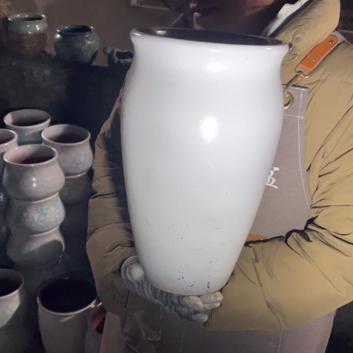 紫砂花盆口19高33瑕疵瑕疵