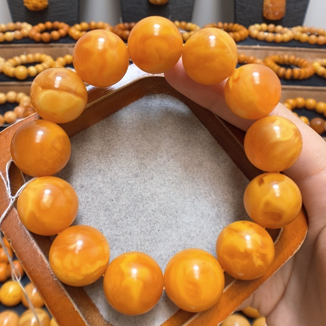 未镶嵌蜜蜡手链蜜蜡