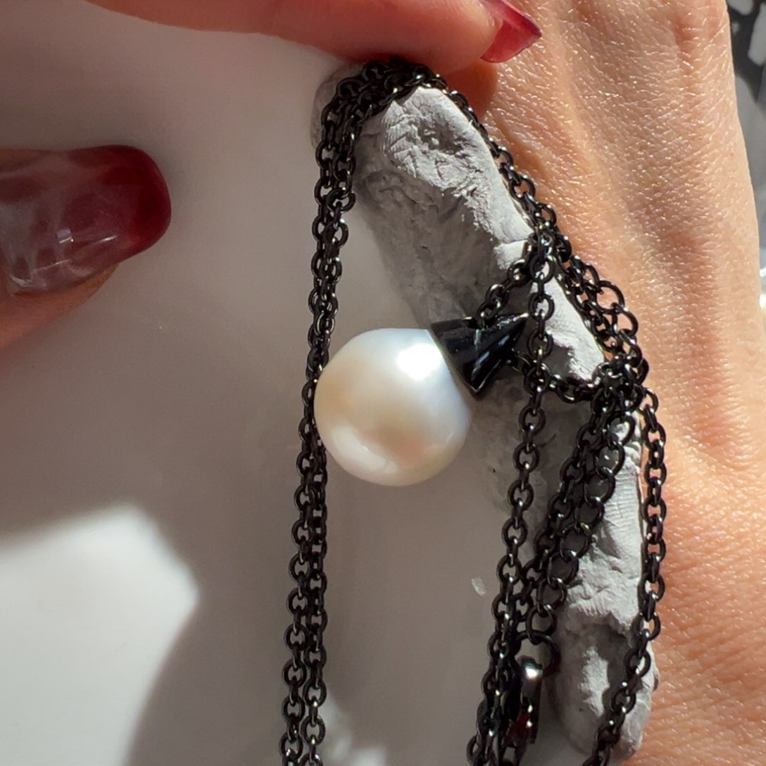 海水珍珠颈饰银S925镶嵌