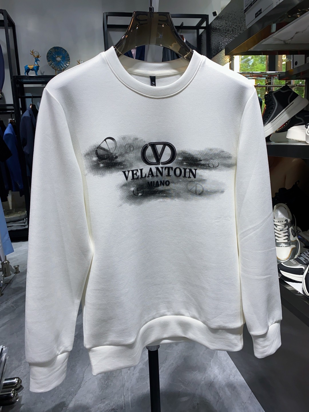 【中州名品】53365潮牌空气棉印花男士卫衣T恤