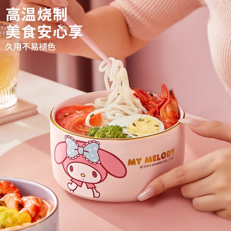 三丽鸥面碗家用大号高级感陶瓷特别好看的吃螺蛳粉碗可爱汤碗单个