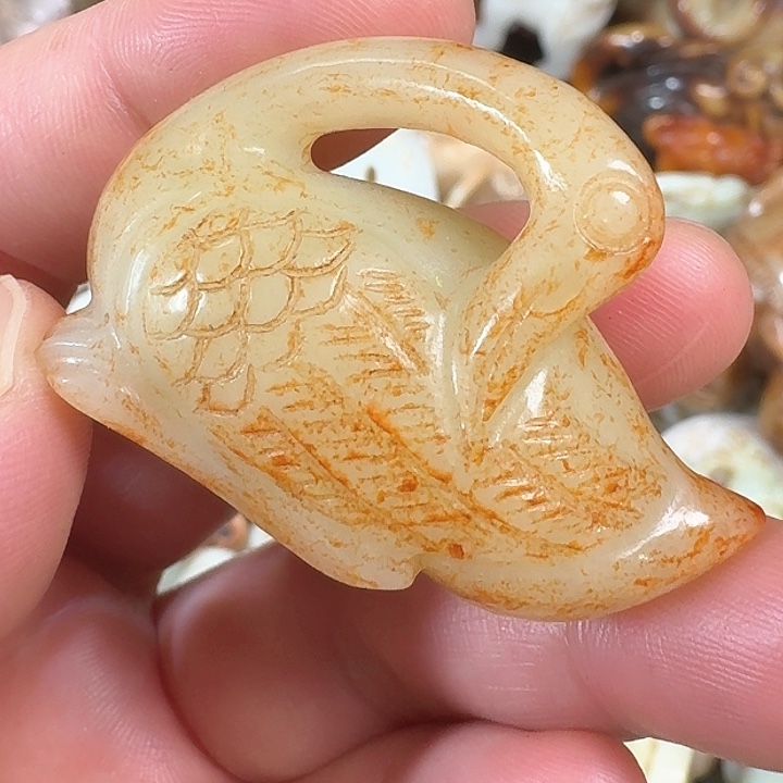 和田玉挂件未镶嵌龙**子