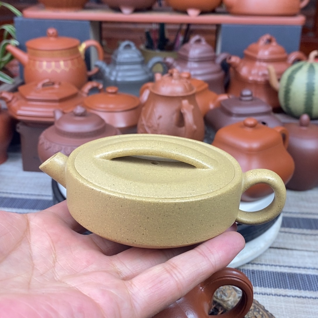 紫砂茶壶一片瓦120cc原矿本山绿特价