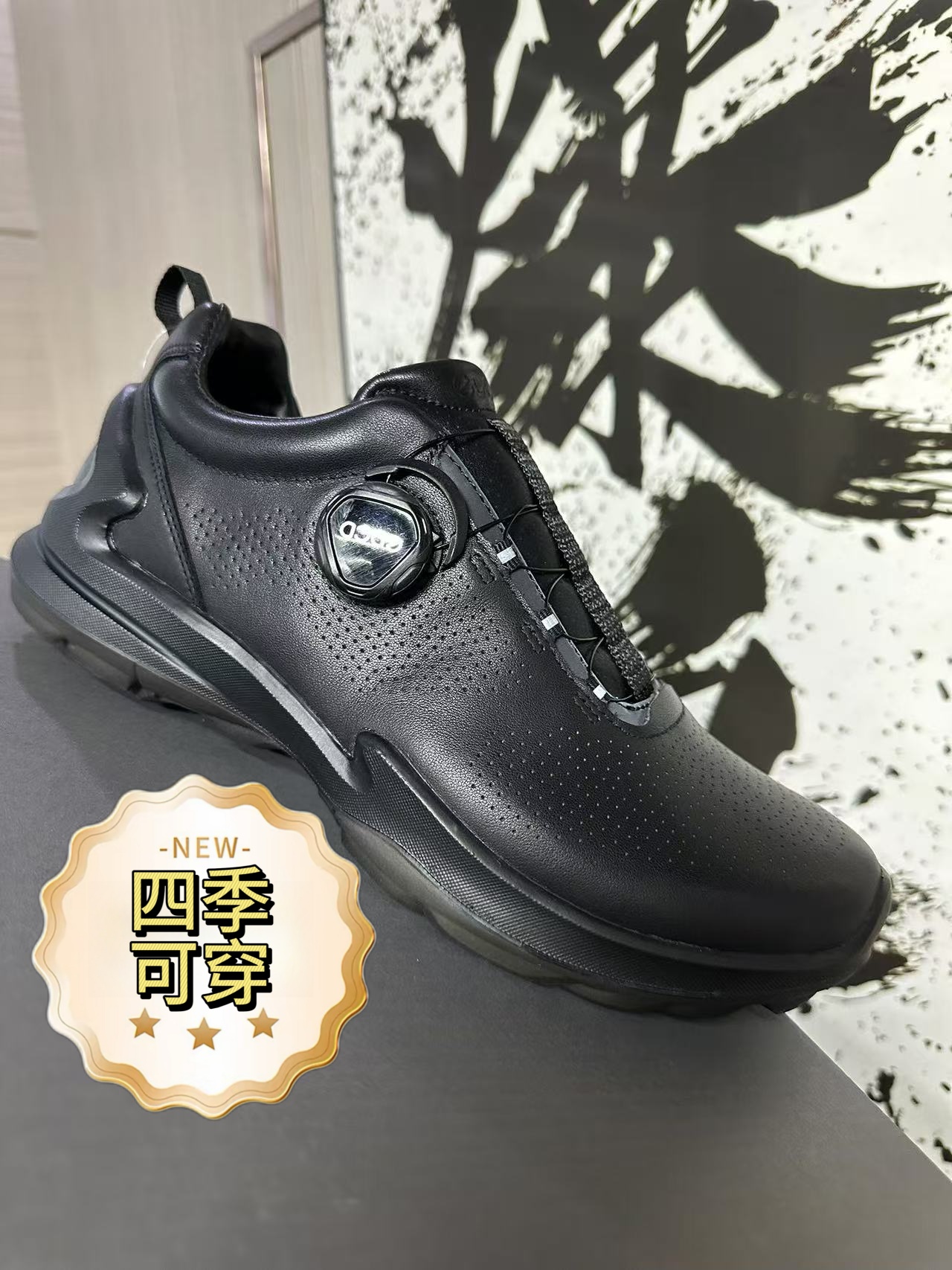 头层牛皮低帮休闲鞋男真皮旋转扣男鞋时尚百搭商务休闲