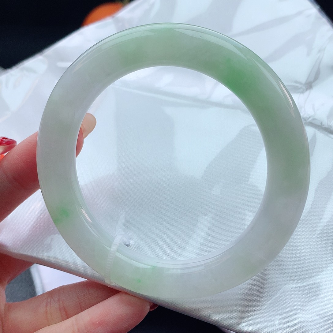 翡翠手镯未镶嵌柠**荷58圆条880749