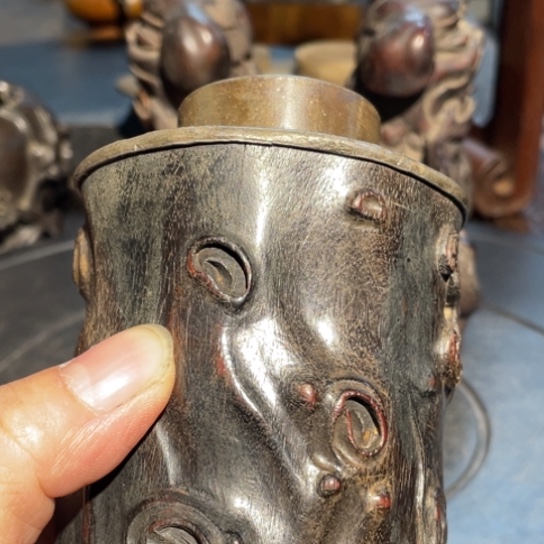 香榧木锡罐吉祥如意