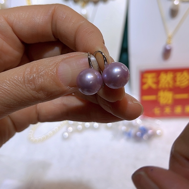 淡水珍珠紫珠高跟鞋未镶嵌